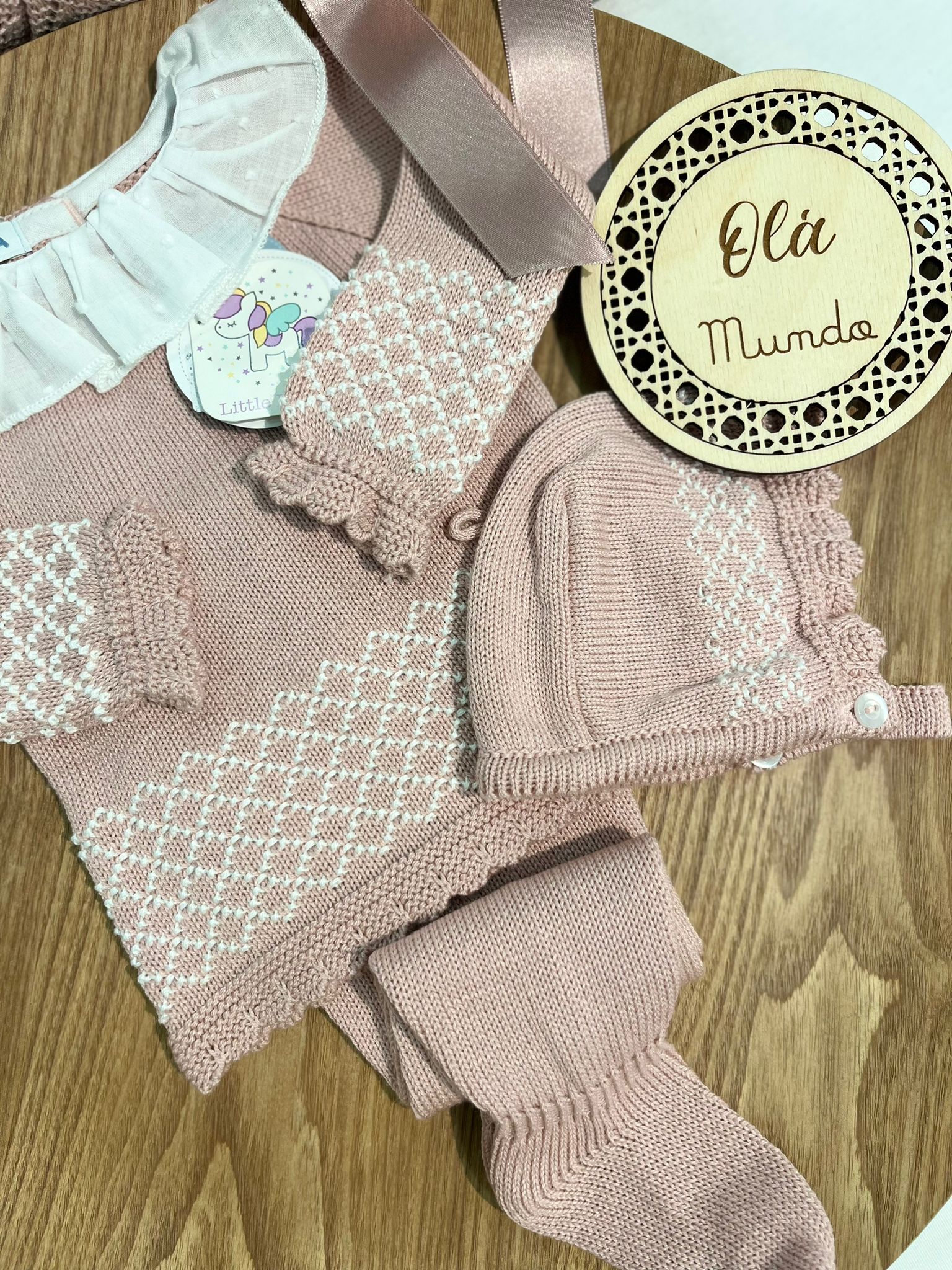 Conjunto camisola, calça e touca Juliana Rosa velho - Image 2