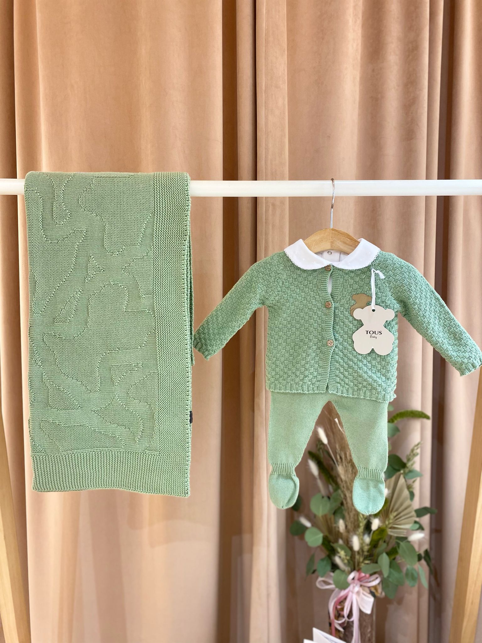 Conjunto de malha de bebé Tricot bruma