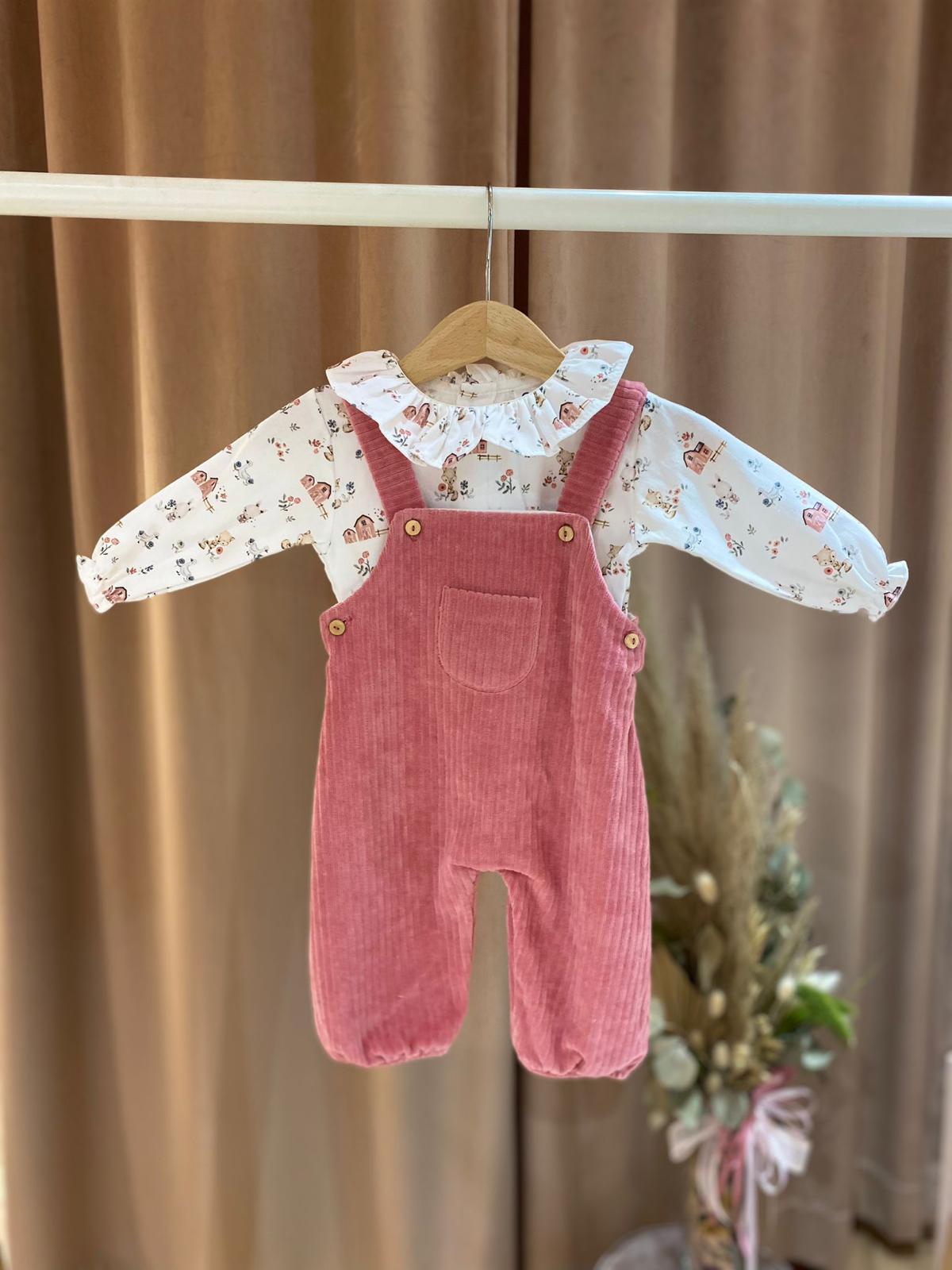Conjunto camisa e jardineira Babi