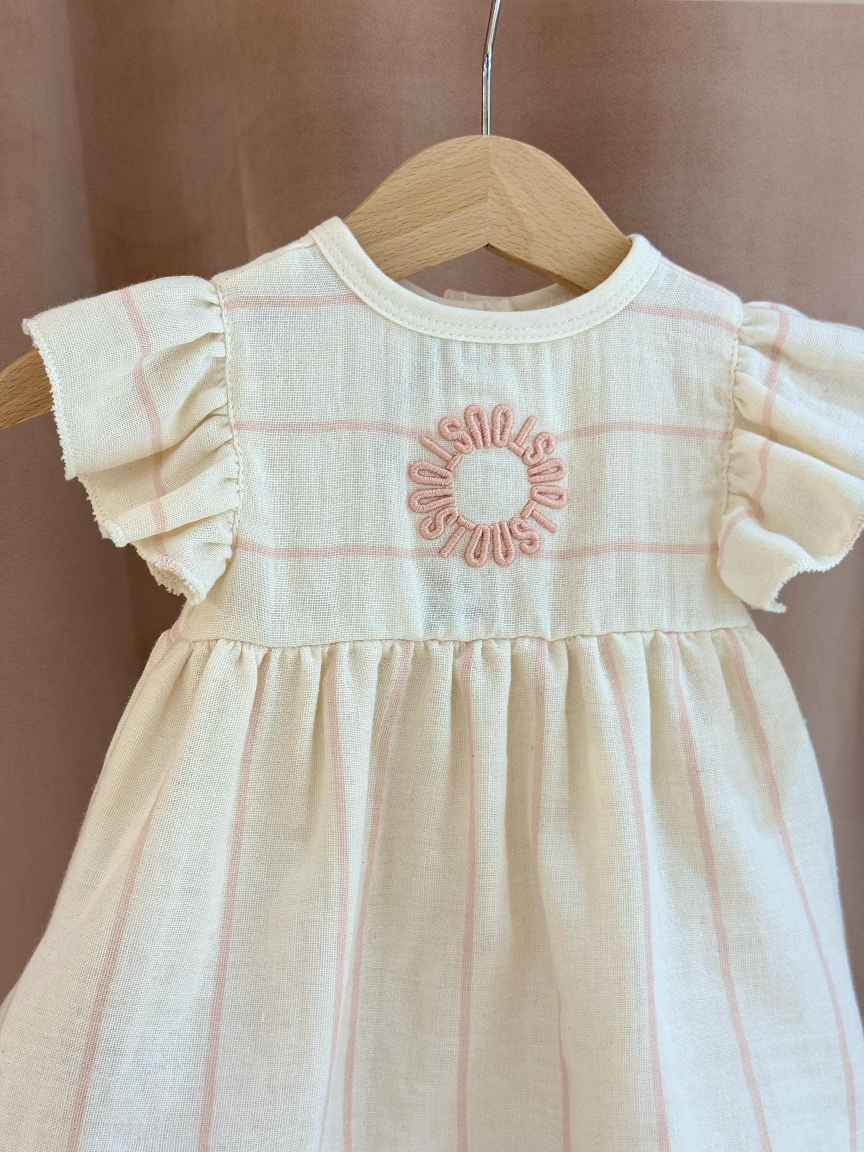 Vestido às riscas de menina Classic cor-de-rosa Tous - Image 2