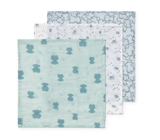 Pack de 3 musselinas MMuse azul-celeste Tous - Image 2
