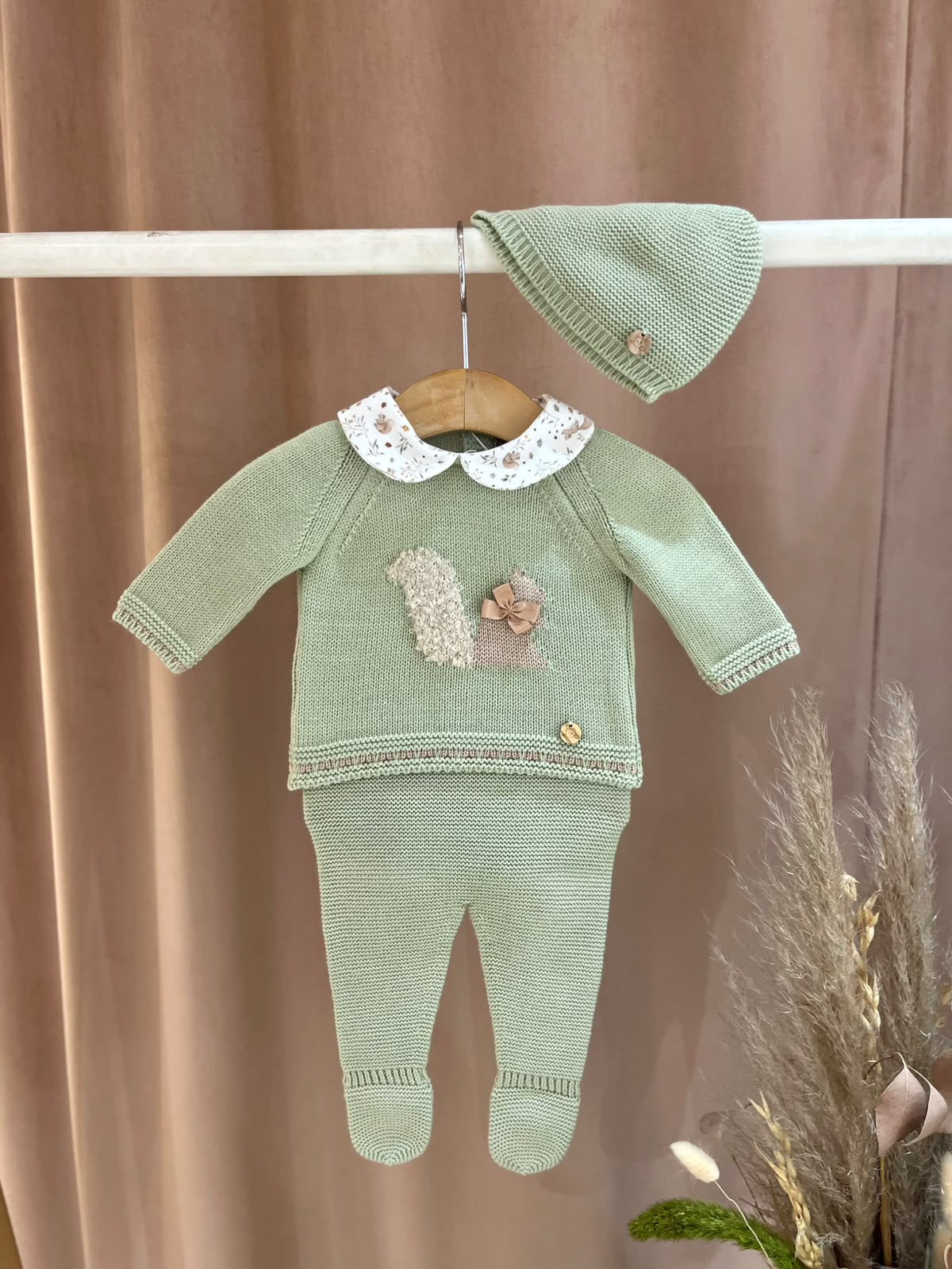 Conjunto camisola, calça e touca Pangasa Baby