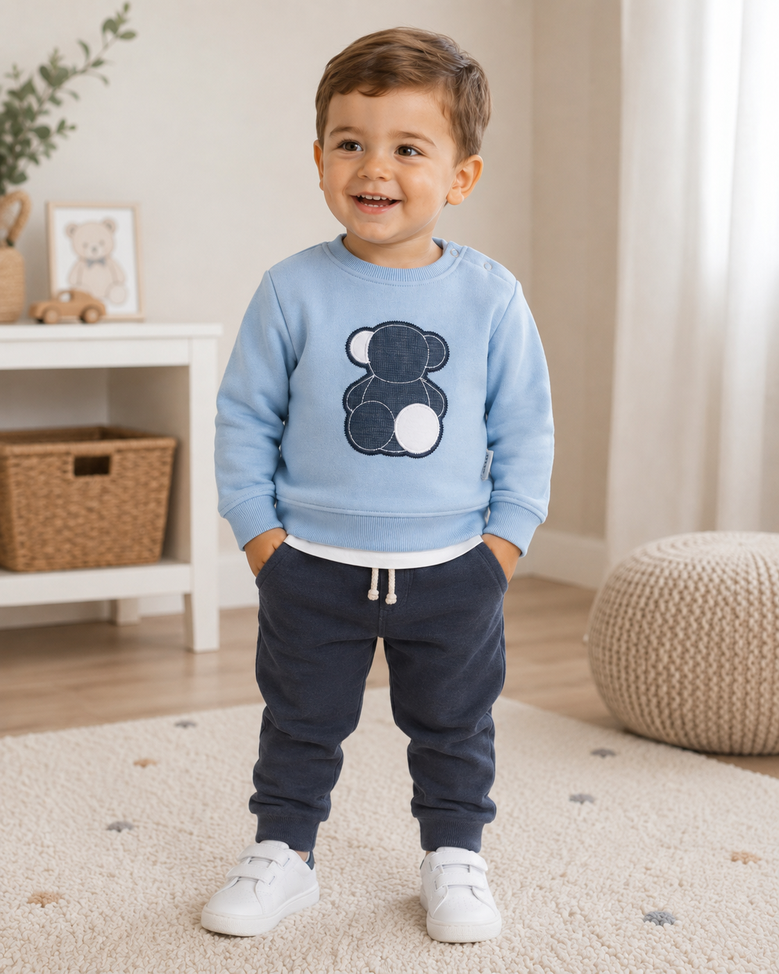 Sweatshirt Infantil com Urso Bold Bear Frontal Tous