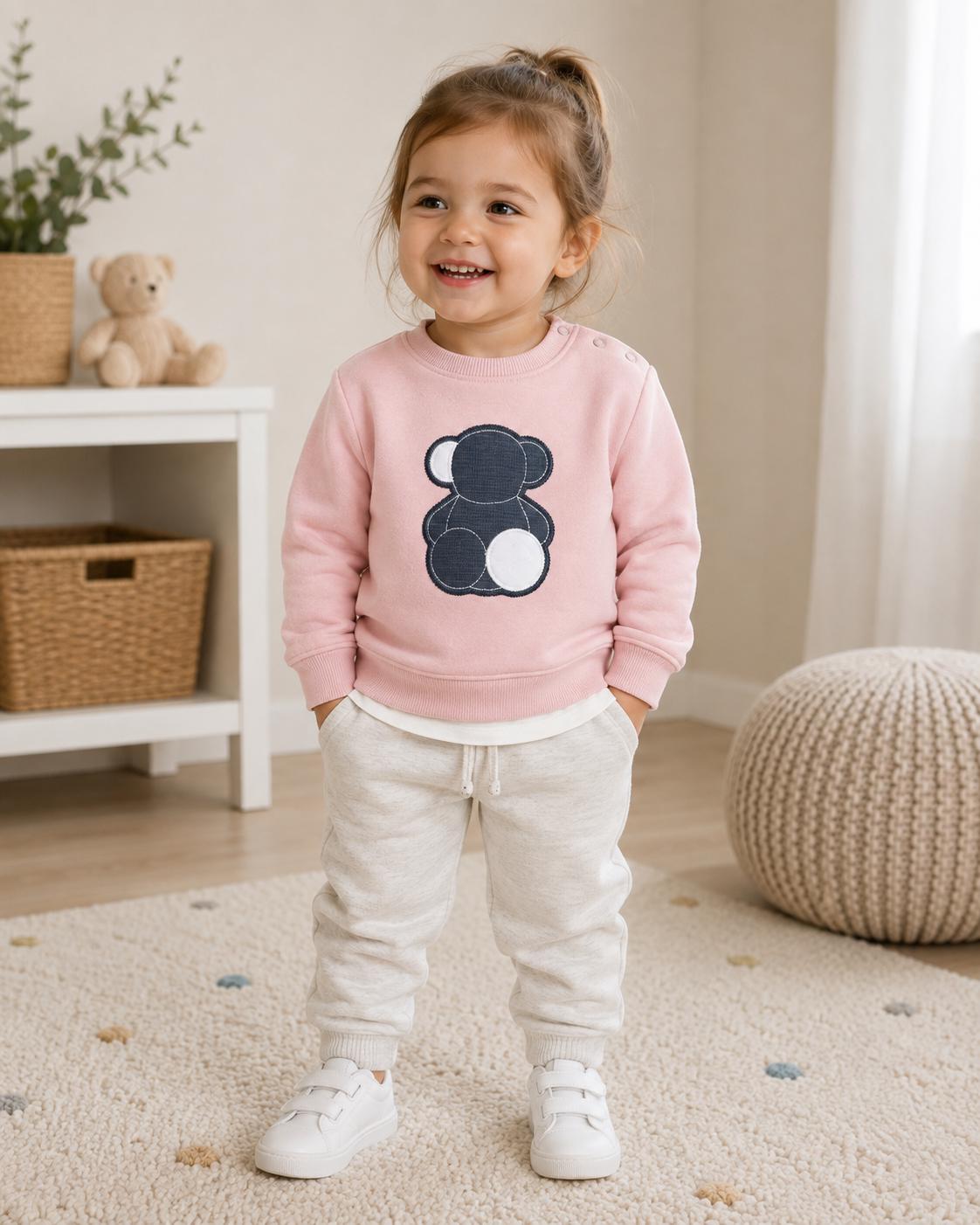 Sweatshirt Infantil com Urso Bold Bear Frontal Tous