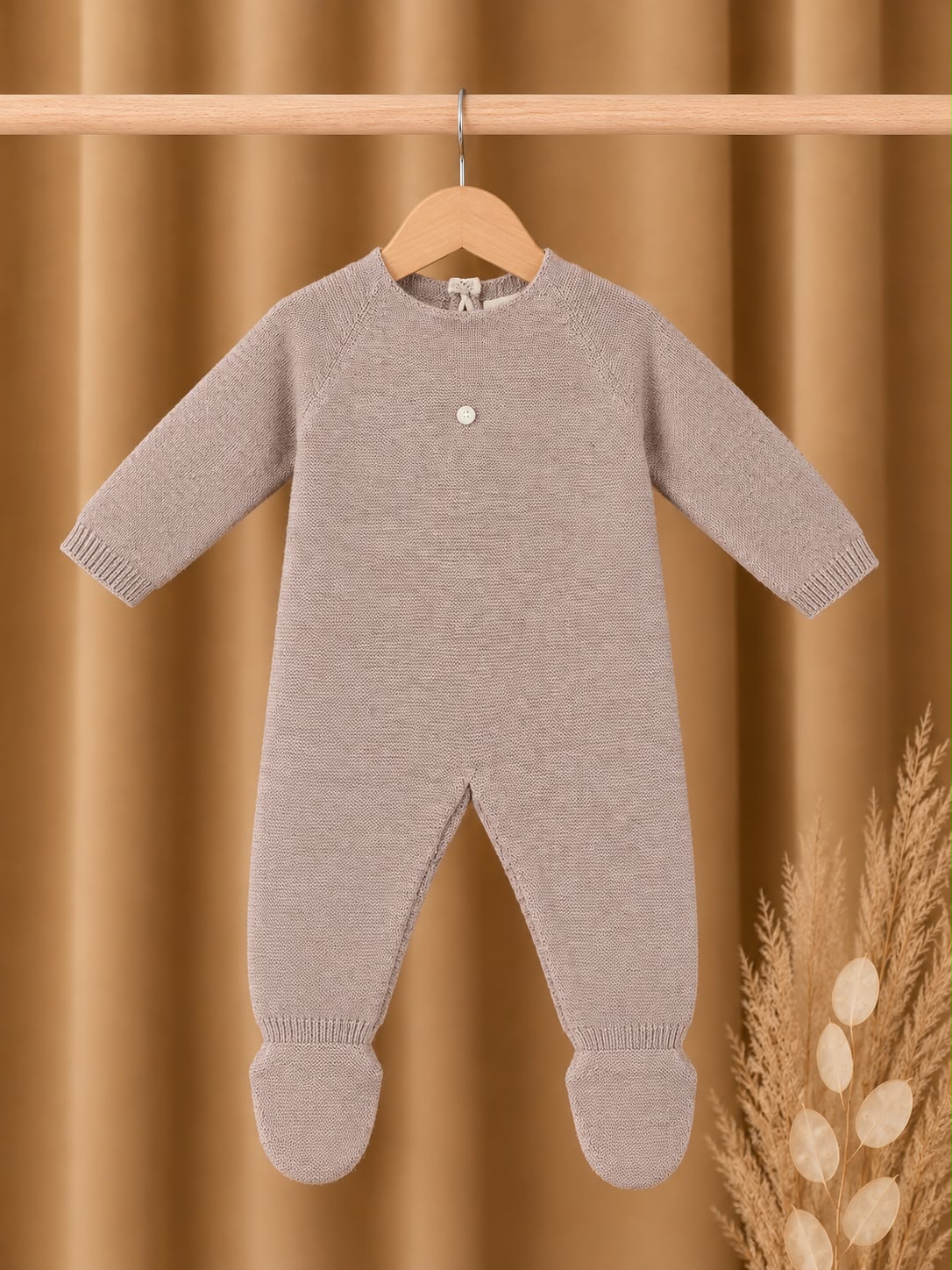 Babygrow tricotado em algodão orgânico Wedoble